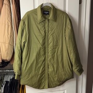 Velvet Heart Olive Green Lightweight Quilted Shirt Jacket